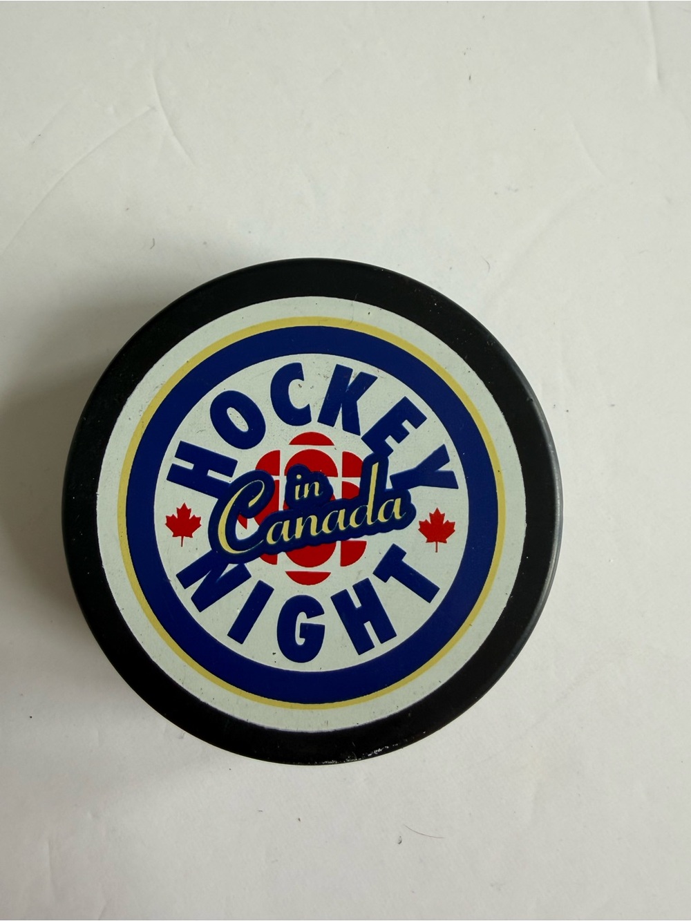 Hockey Night in Canada Collectible Hockey Puck - Blue, White, Red